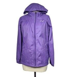 Columbia Purple Full Zip Hooded Windbreaker Jacket Girls XL